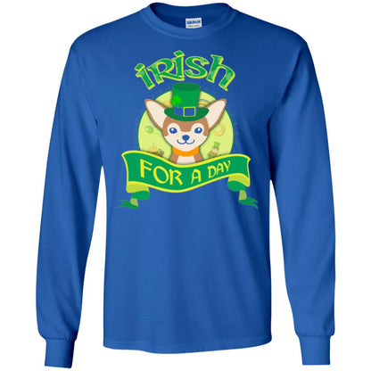 Saint Patrick_s Day T-shirt Amazing I_m Irish Chihuahua Royal
