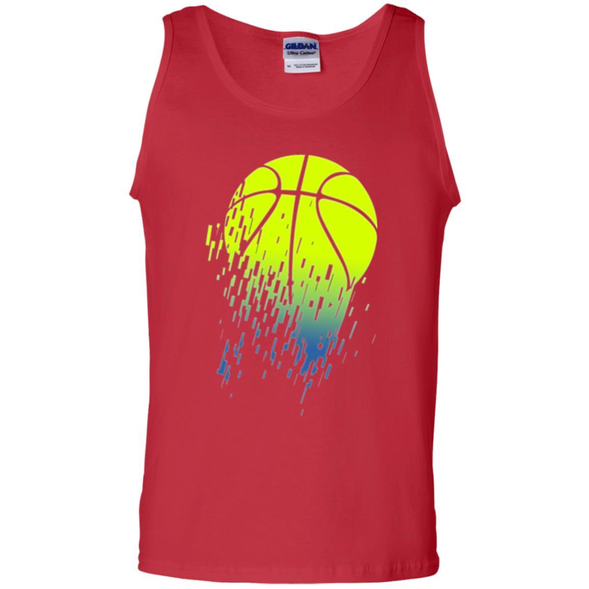 Basketball T-shirt Disintegrating Neon Green Red