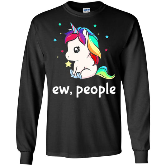 Unicorn Lover T-shirt Ew People T-shirt Black