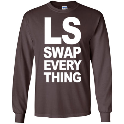 Trucker T-shirt Ls Swap Everything Dark Chocolate