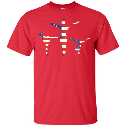 Gymastic T-shirt American Flag Red