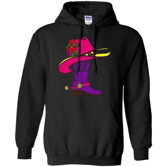 Cowgirl Boots With Hat T-shirt Black