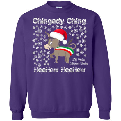 Christmas T-shirt The Italian Christmas Donkey Purple