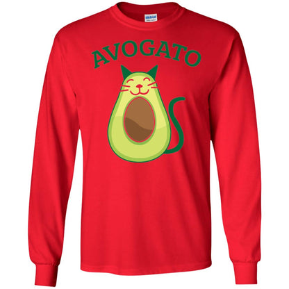 Avogato Avocado Cat Kitty Funny Meow T-shirt Red