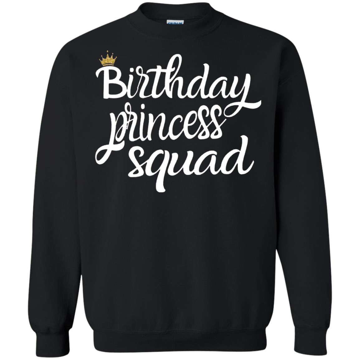 Birthday T-shirt Princess Squad Black