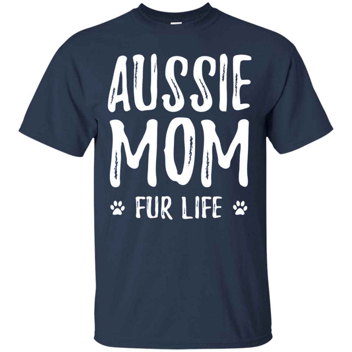 Aussie Mom Fur Life T-shirt Navy