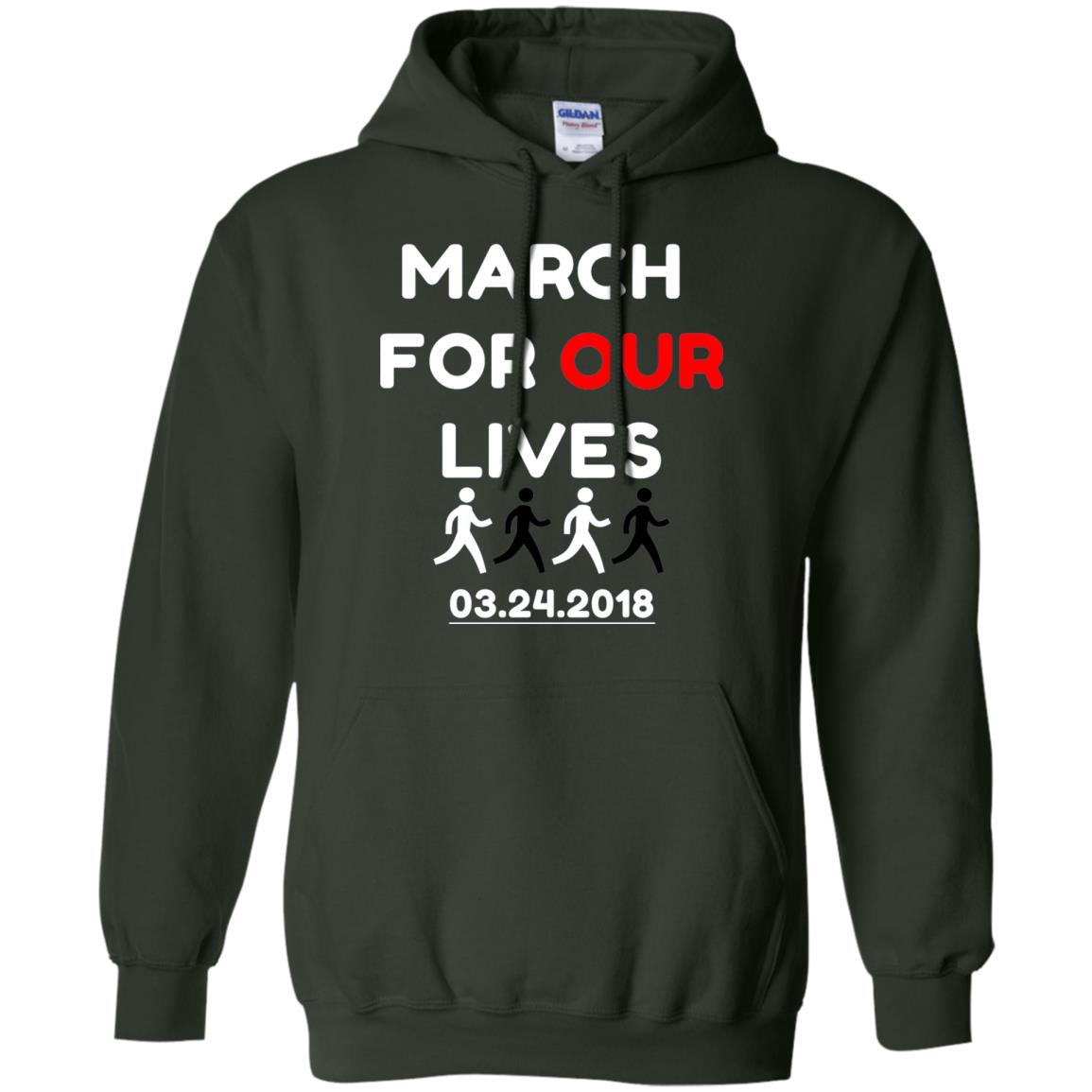 March For Our Lives Gun Control T-shirt Forest Green