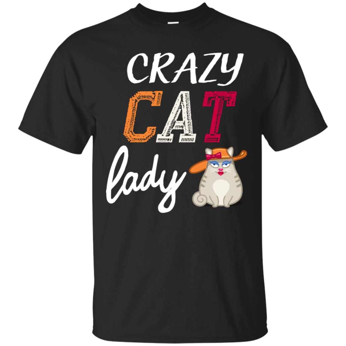 Crazy Cat Lady Chicken Shirt For Girls Womens Black