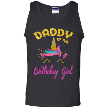 Daddy Mommy Of The Unicorn Birthday Girl T-shirt Black
