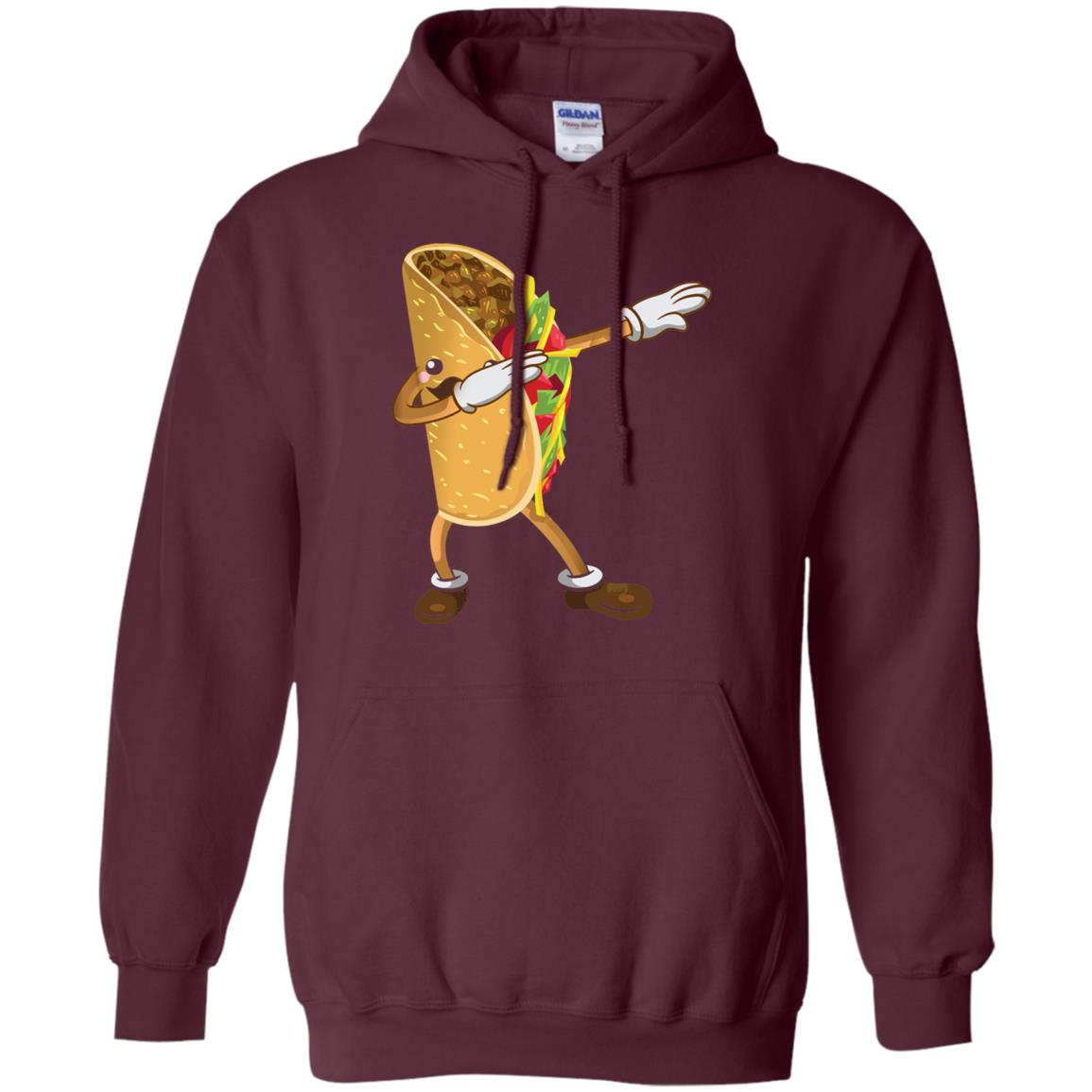 Dabbing Taco Shirt Funny Cinco De Mayo 2018 Maroon