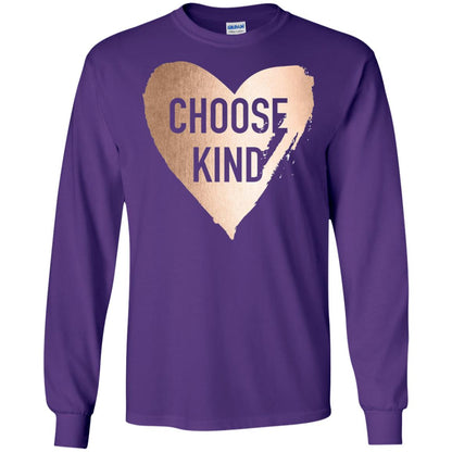 Choose Kind Anti Bullying Rose Gold T-shirt Purple