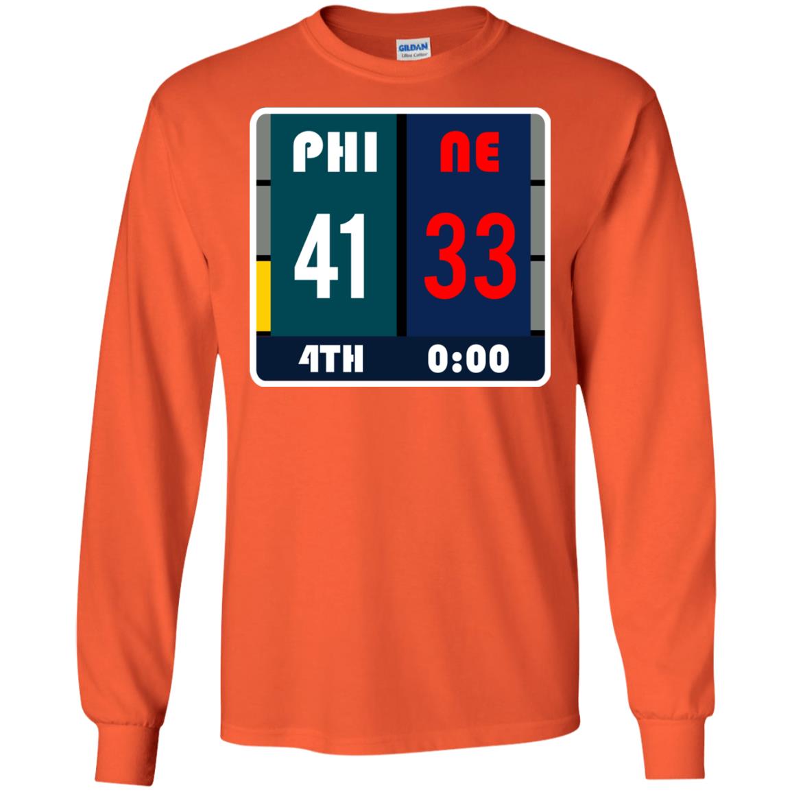 Football Philadelphia T-shirt Eagles Vs New England Orange