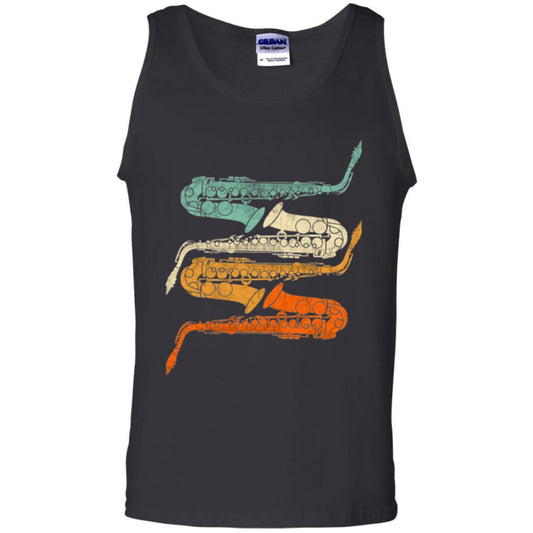 Saxophonist T-shirt Vintage Retro 70s Saxophone Black