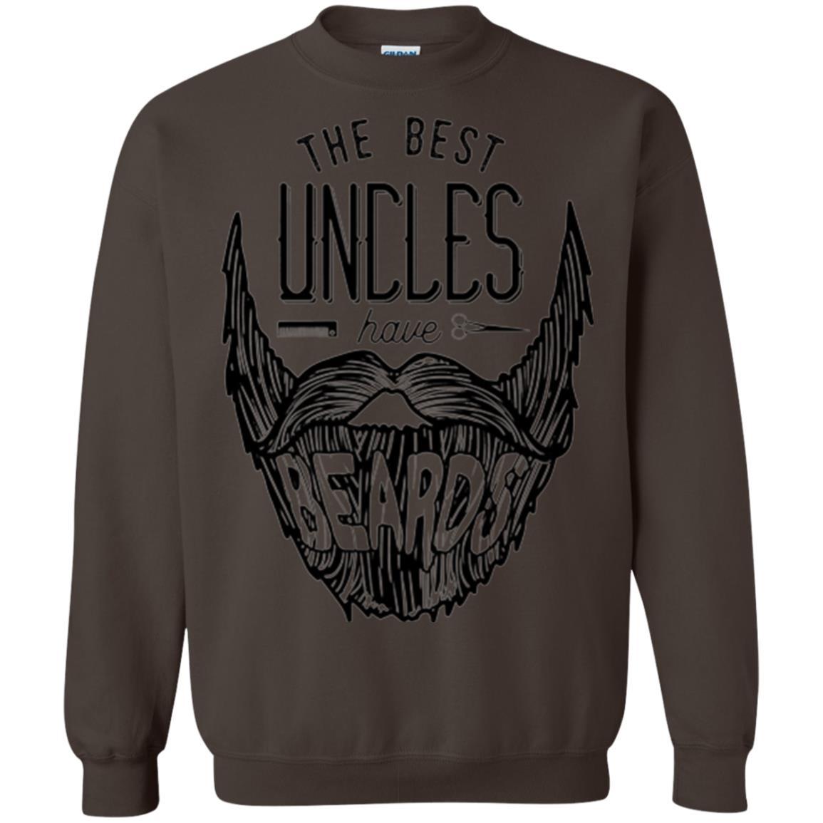 Funny Uncle T-shirt The Best Uncles Have Beards Dark Chocolate