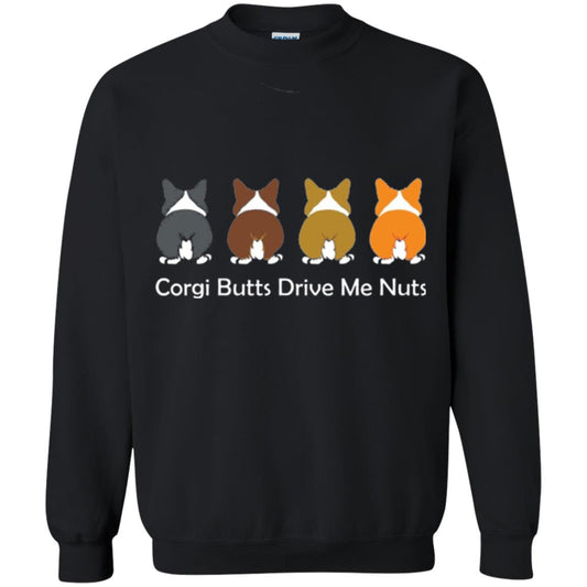 Dog Lover T-shirt Corgi Butts Drive Me Nuts Black