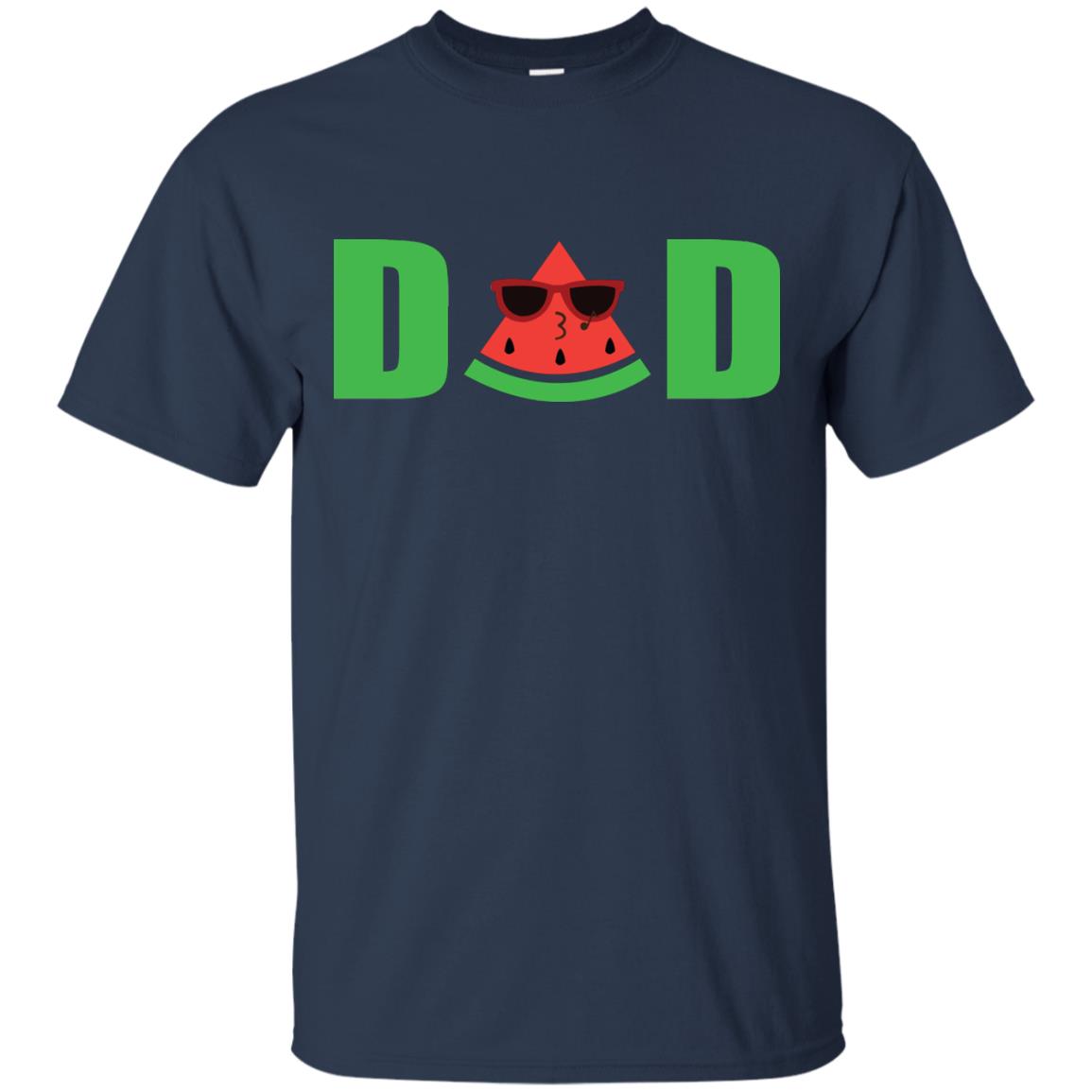 Dad Watermelon Funny Summer Melon Fruit Shirt For Daddy Navy