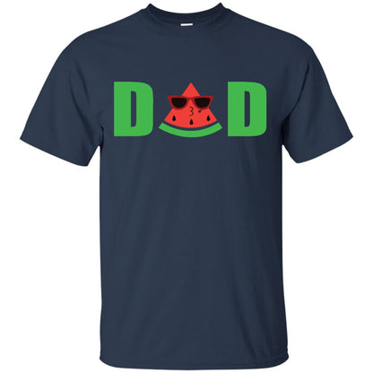 Dad Watermelon Funny Summer Melon Fruit Shirt For Daddy Navy