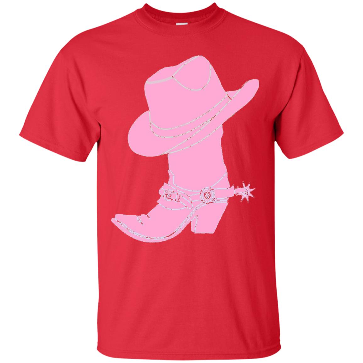 Cowgirl Boots Western Wear T-shirt Red