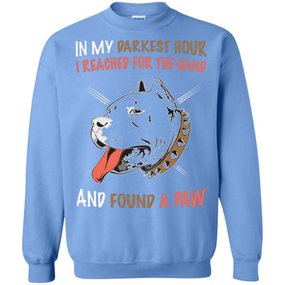 In My Darkness Hour I Reached For The Hand And Found A Paw Shirt Carolina Blue
