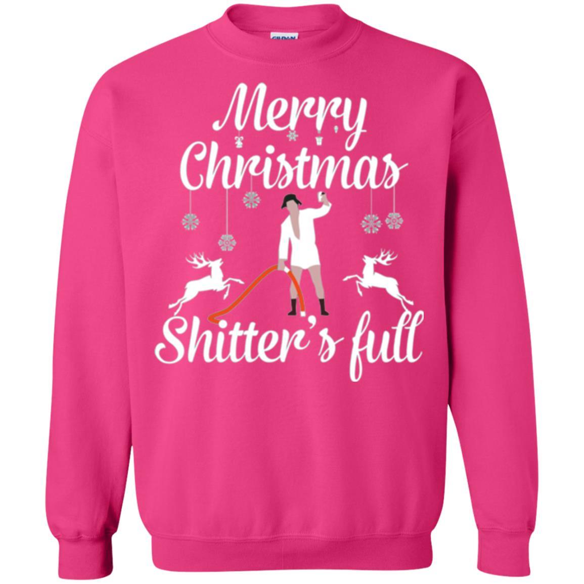 Christmas T-shirt Reindeer Merry Christmas Shitter's Full Heliconia