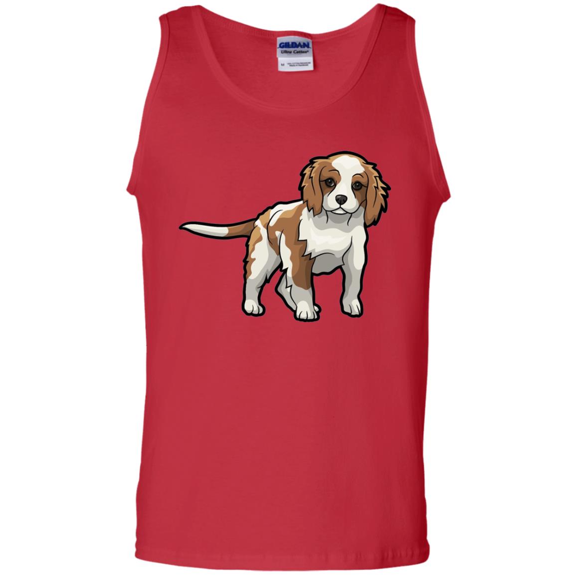Cute Blenheim Cavalier King Charles Spaniel T-shirt Red