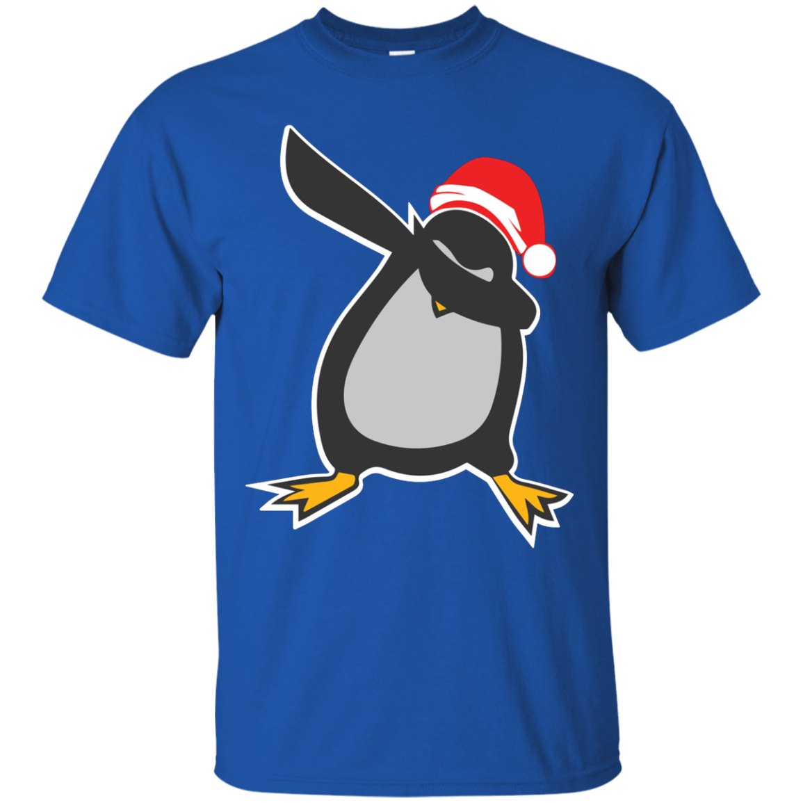 Christmas T-Shirt Dabbing Penguin Royal