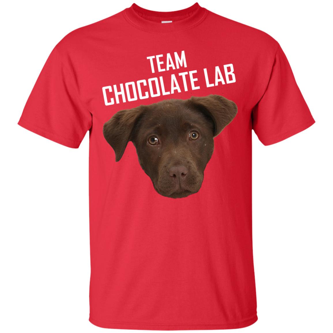Team Chocolate Lab Labrador Retriever Lover Funny Shirt Red