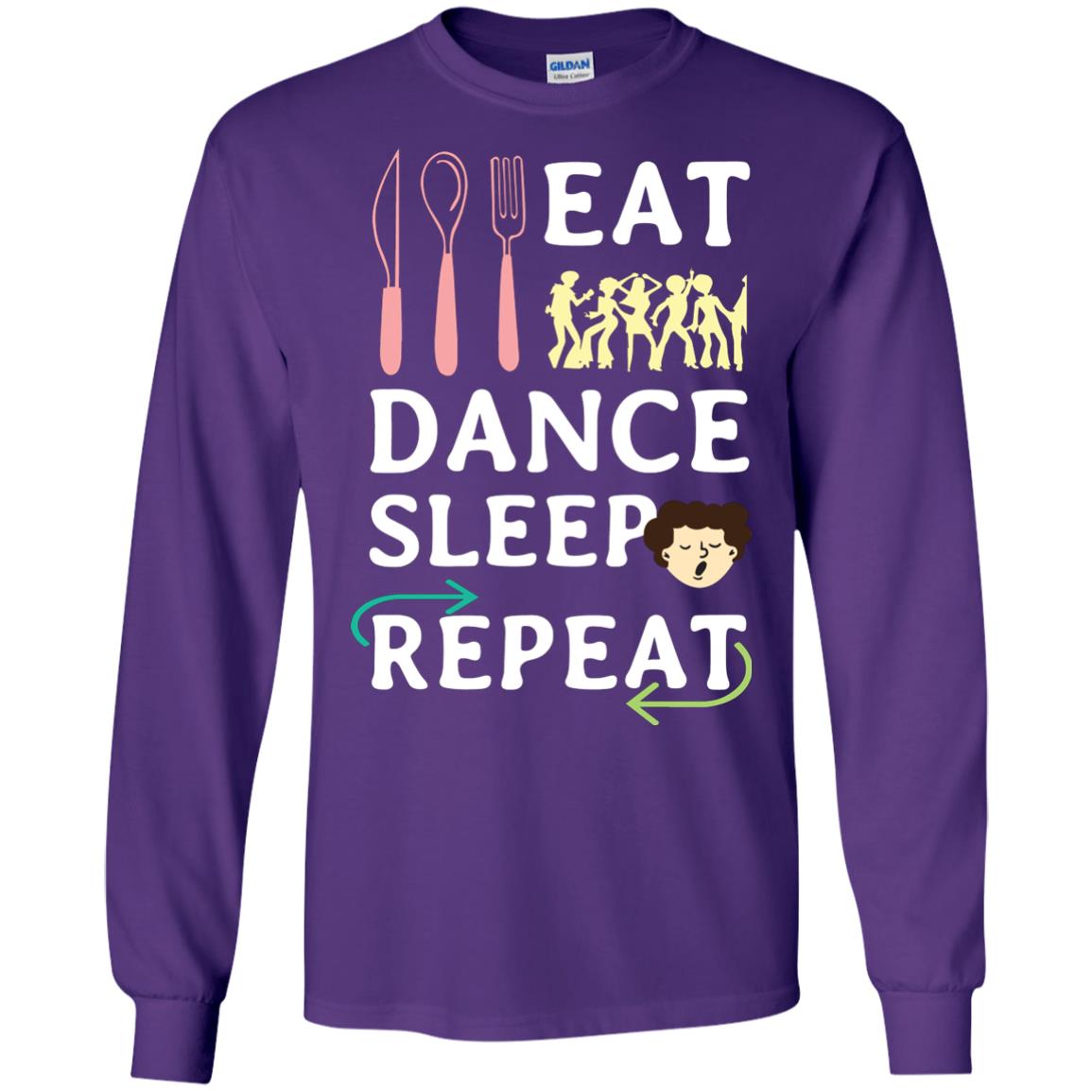 Eat Dance Sleep Repeat Dance Lover Shirt Purple