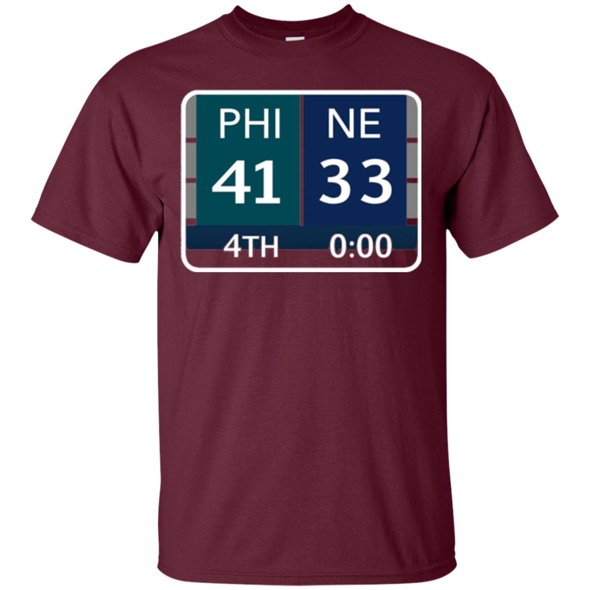 Phi 41 Ne 33 Final Score Football Lover T-shirt Maroon