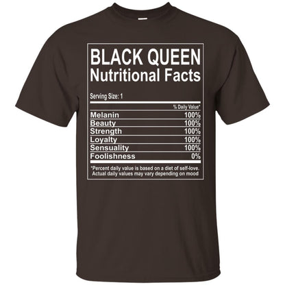 Black Queen Nutritional Facts T-shirt Self Love Dark Chocolate