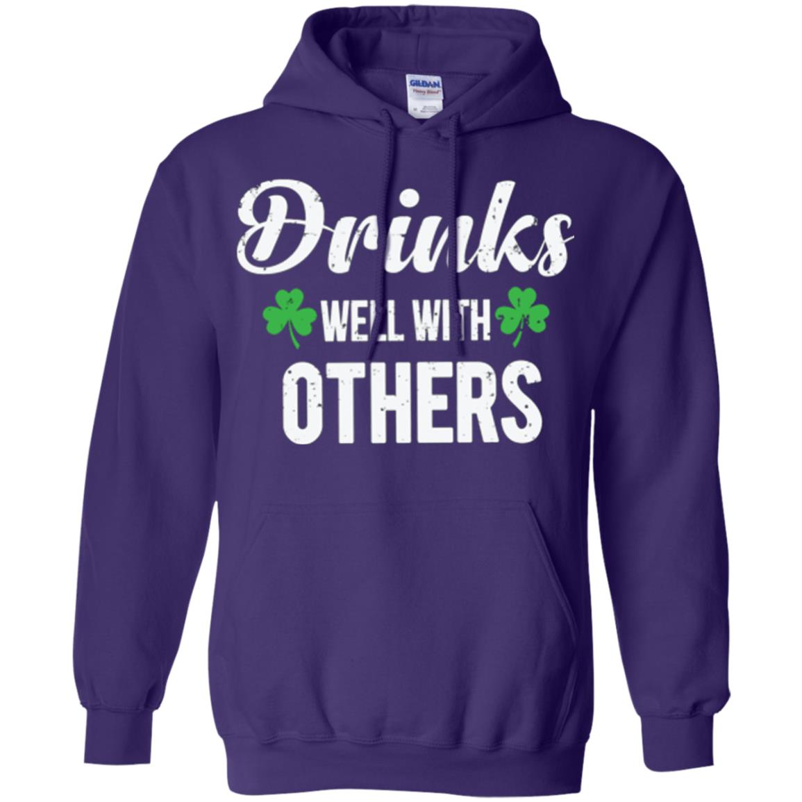 Drinks Well With Others St. Patrick_s Day T-shirt Purple