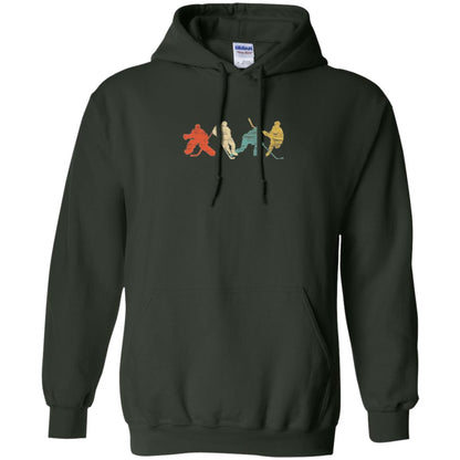Classic Vintage Style Ice Hockey T-shirt Forest Green