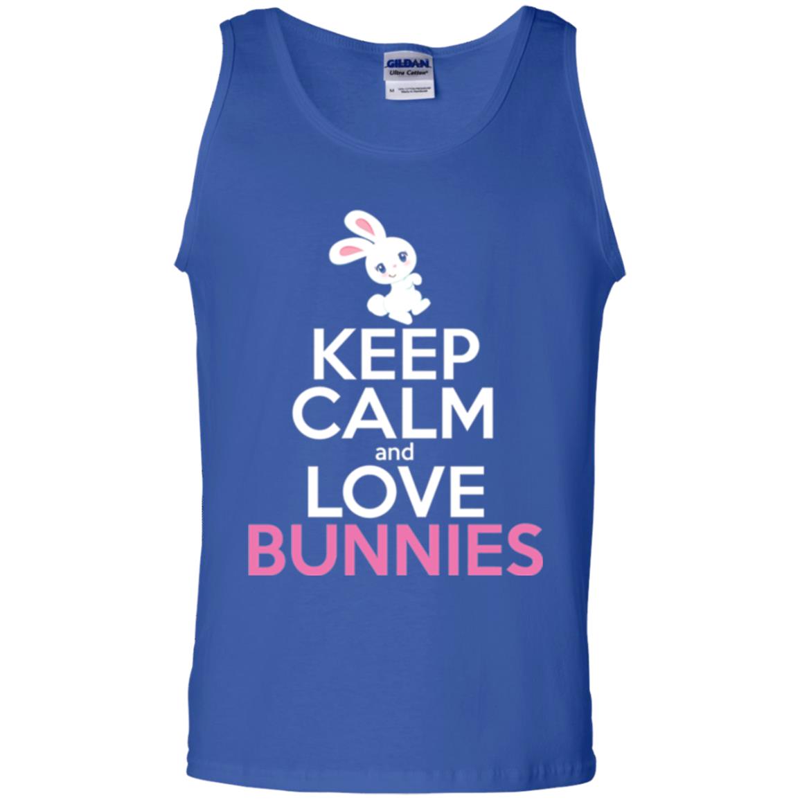 Bunny T-shirt Keep Calm And Love Bunnies Royal