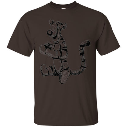 Movie T-shirt Tigger Sketch Dark Chocolate