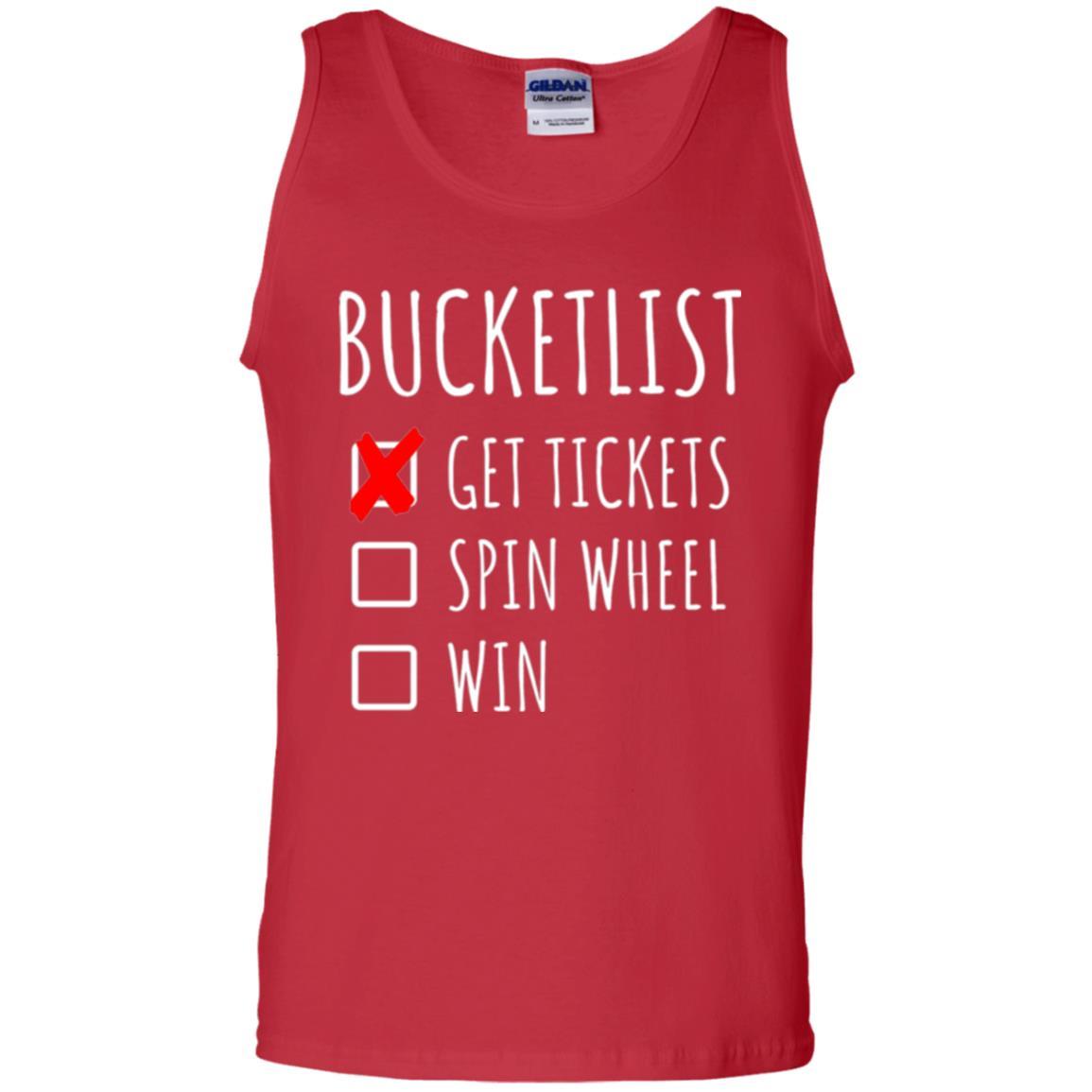 Game Show T-shirt Bucket List Spin Wheel Win Red