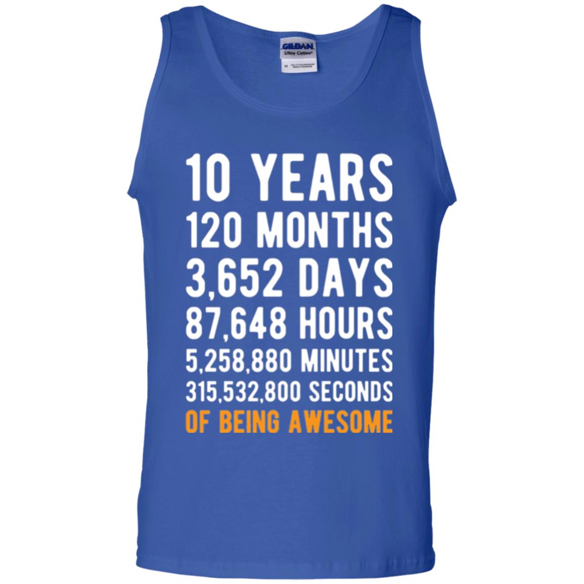 Birthday T-shirt 10 Years Old Of Being Awesome Royal
