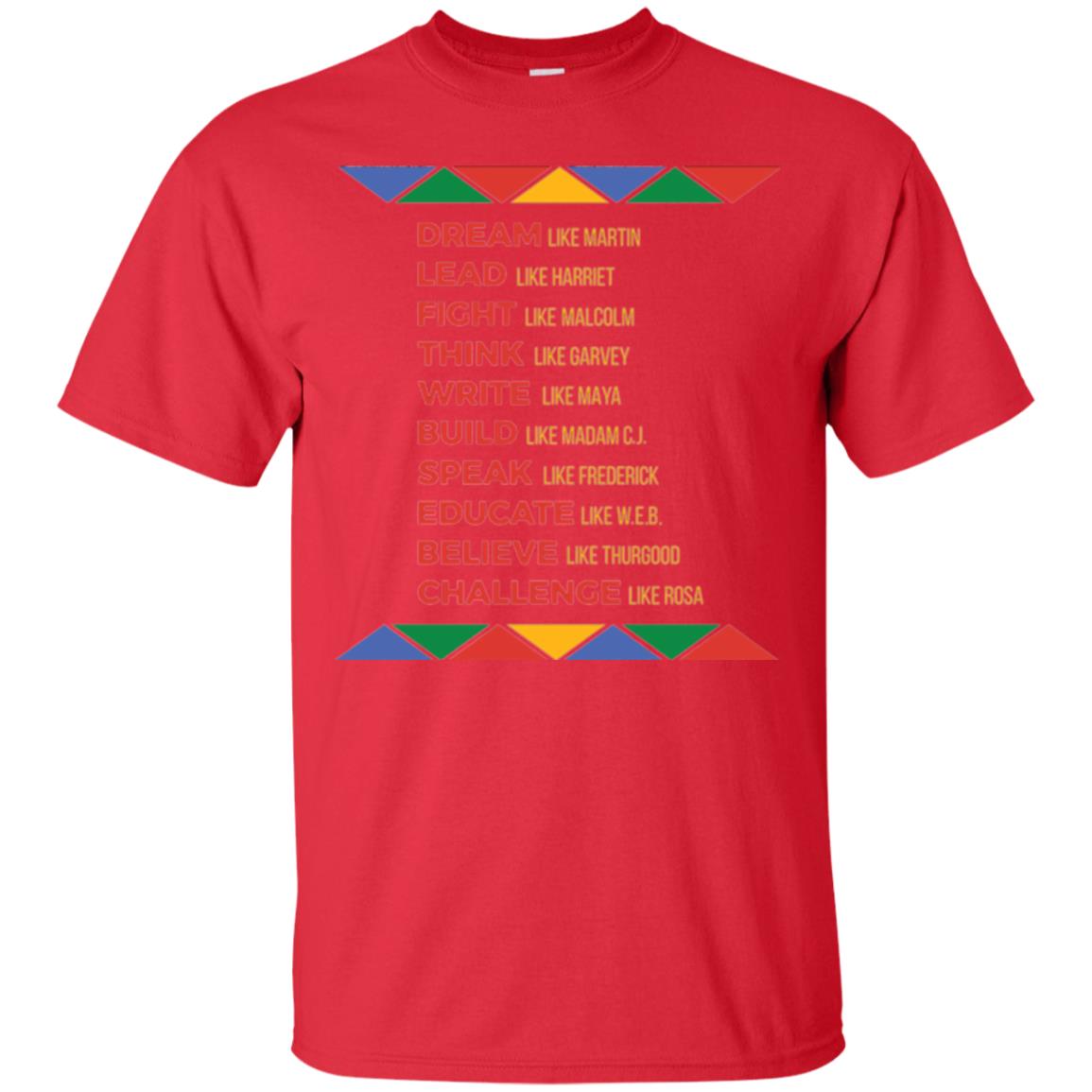 Black History African American Heroes T-shirt Red