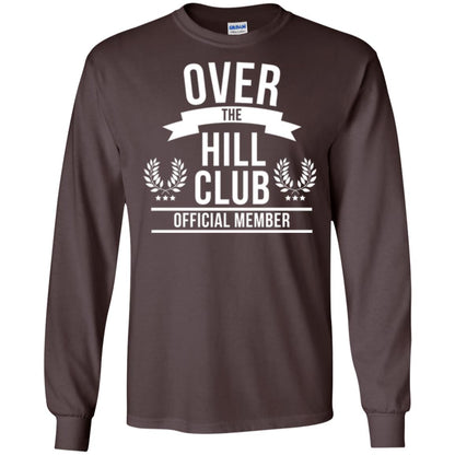 Gag Over 40 T-shirt Over The Hill Club Official Member Dark Chocolate