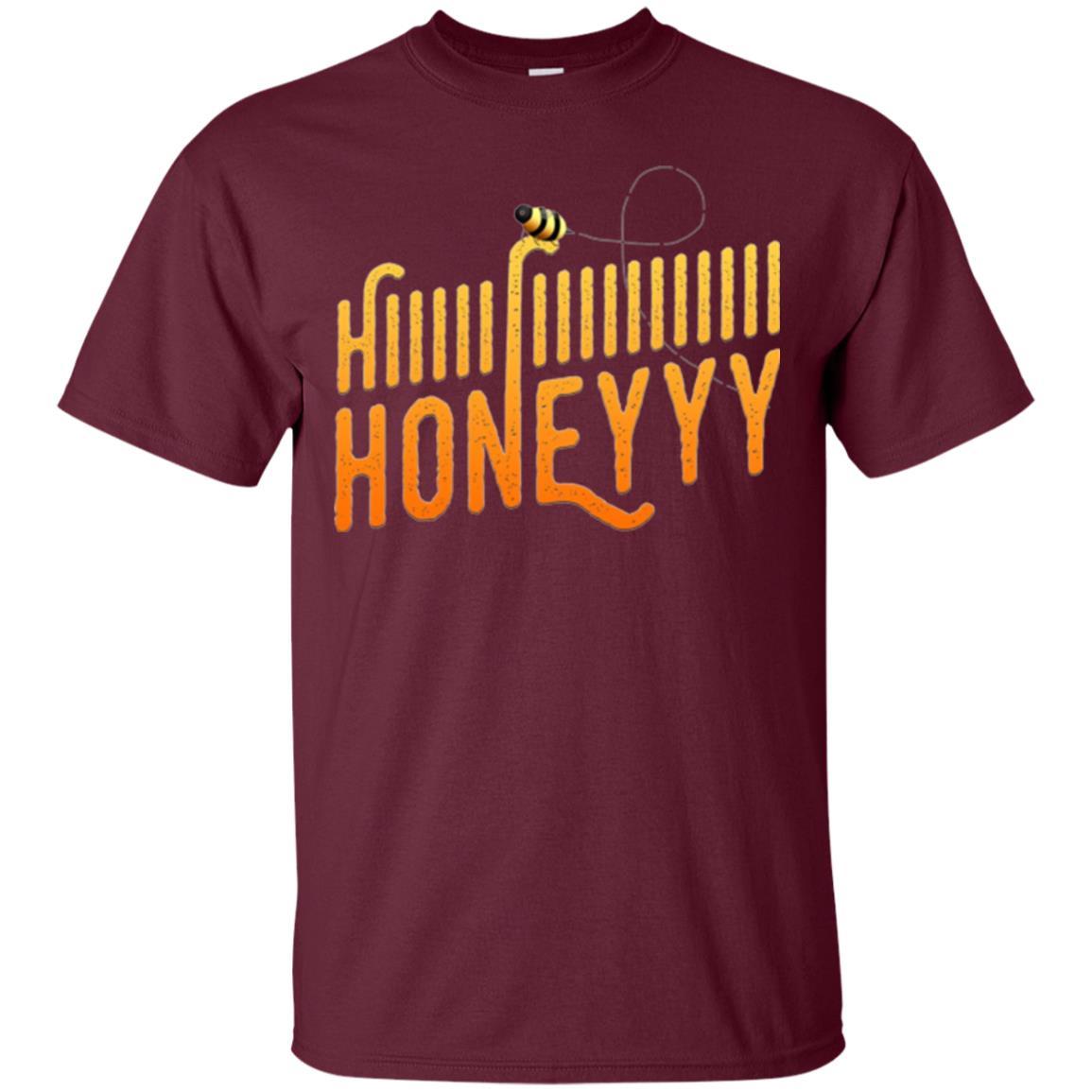 Bee T-shirt Hi Honey T-shirt Maroon