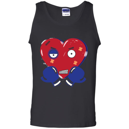 Sad Valentines Day T-shirt Patched Up Heart Black