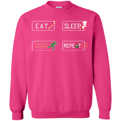 Christmas T-Shirt Eat Sleep Run Repeat Heliconia