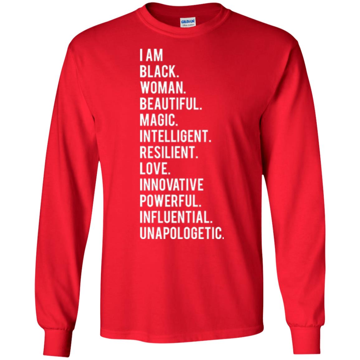 I Am Black Woman Black History Month 2018 T-shirt Red