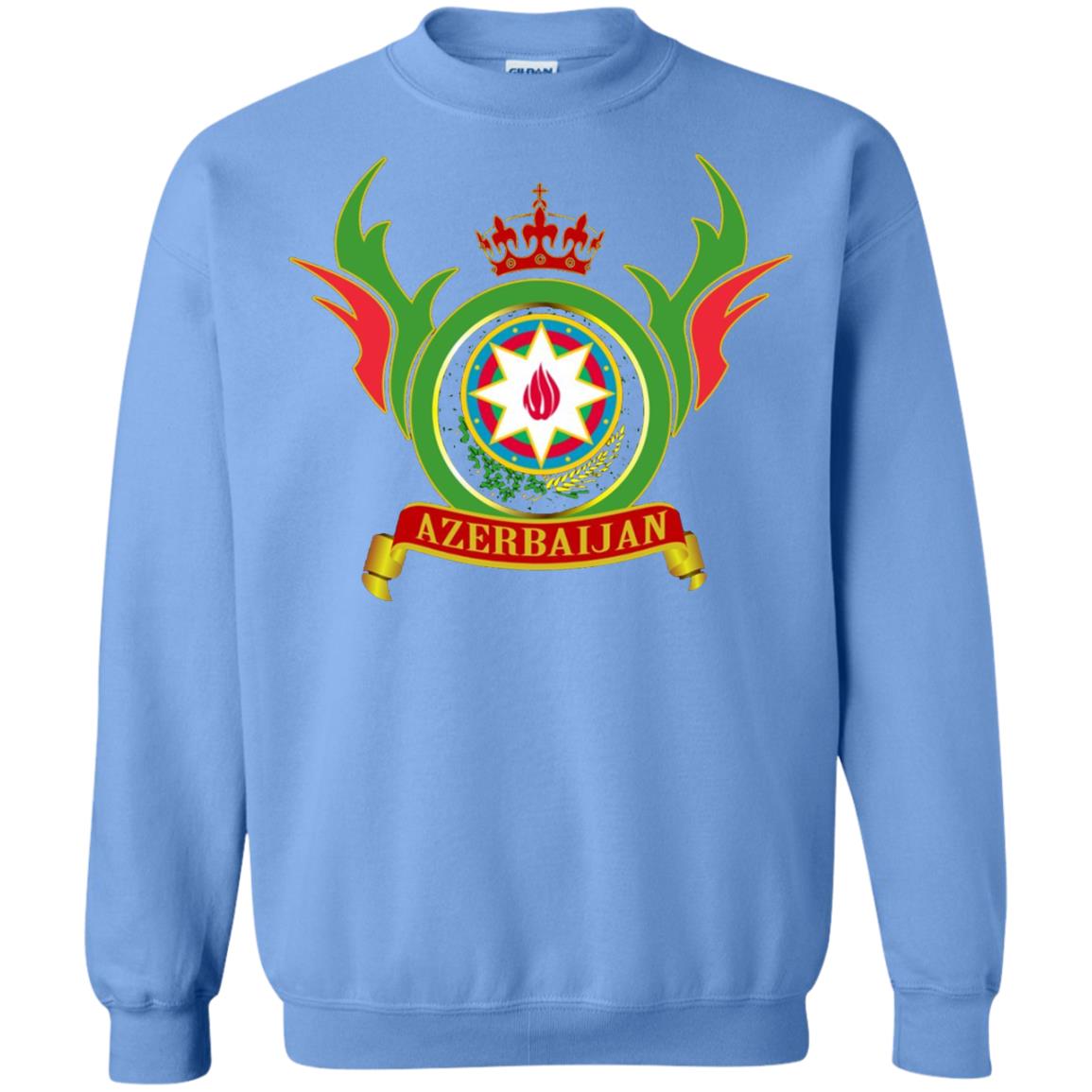 Azerbaijan Arms Coat Flag T-shirt Carolina Blue