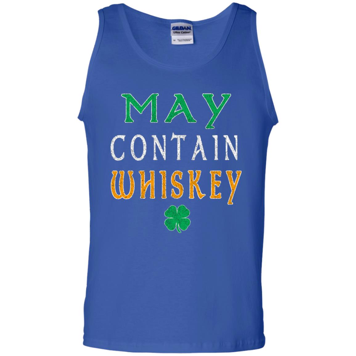 May Contain Whiskey St. Patrick_s Day T-shirt Royal