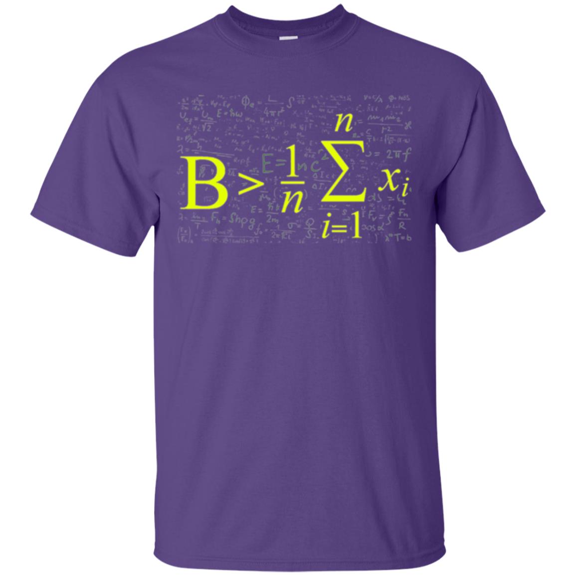 Be Greater Than Average Funny Math Lovers T-shirt Purple