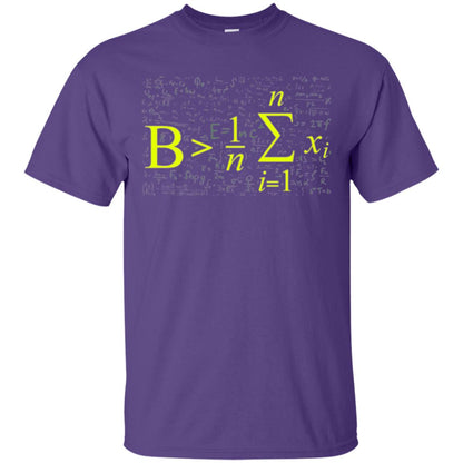 Be Greater Than Average Funny Math Lovers T-shirt Purple