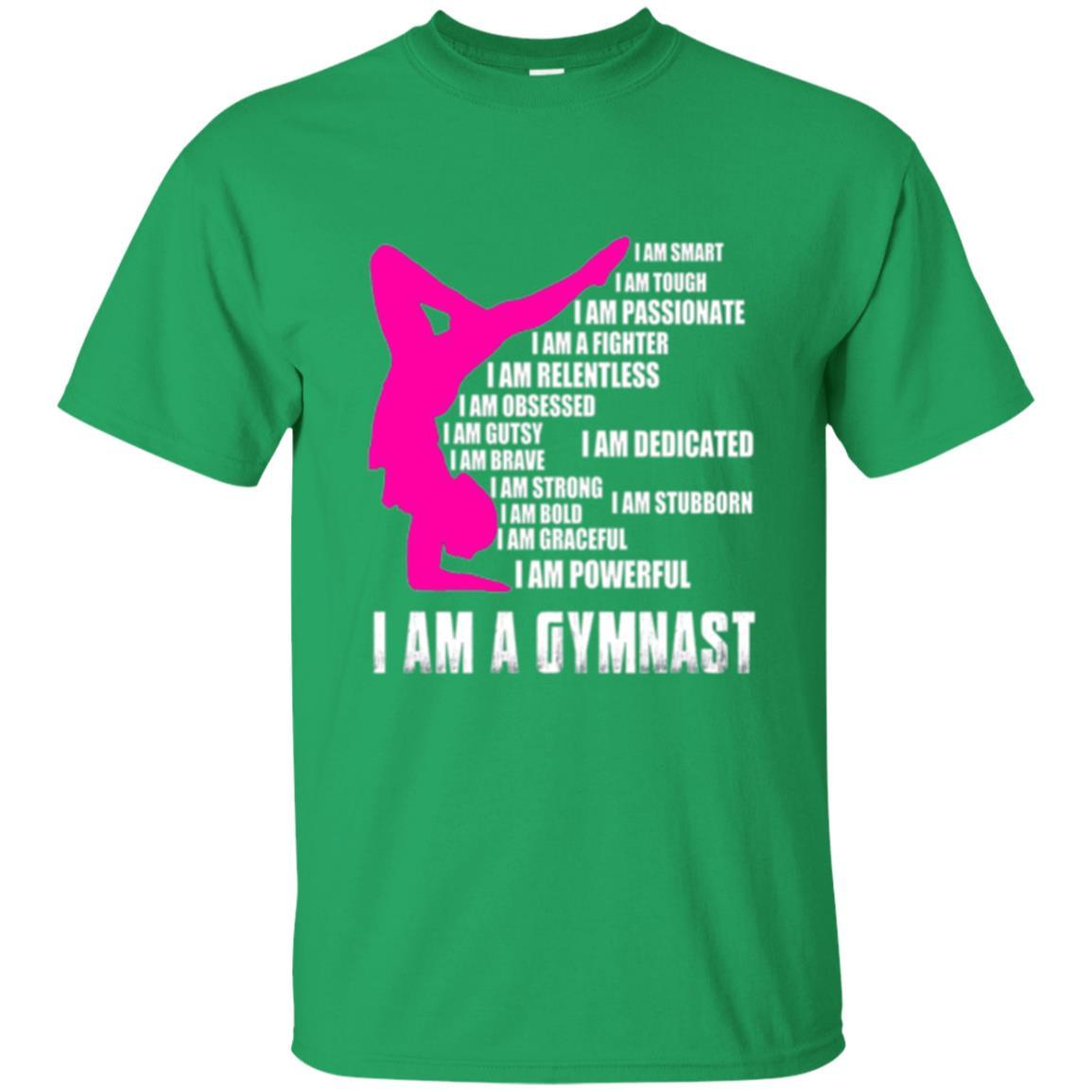 Gymnast T-shirt I Am A Gymnast Irish Green