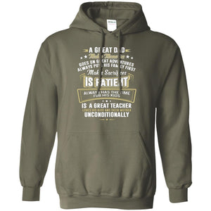 A Great Dad Make Memories Goes On Great Adventures Always Pots His Familly FirstG185 Gildan Pullover Hoodie 8 oz.