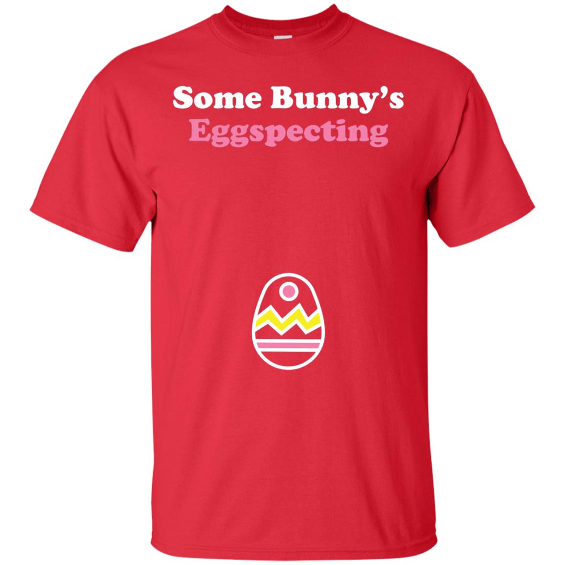 Easter Pregnant Shirt Some Bunnys Eggspecting Red