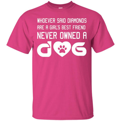 A Girl’s Best Friend Never Owned A Dog Best Dogs Shirt For Girls Heliconia